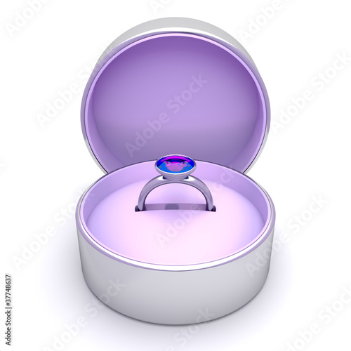 Diamond ring with box