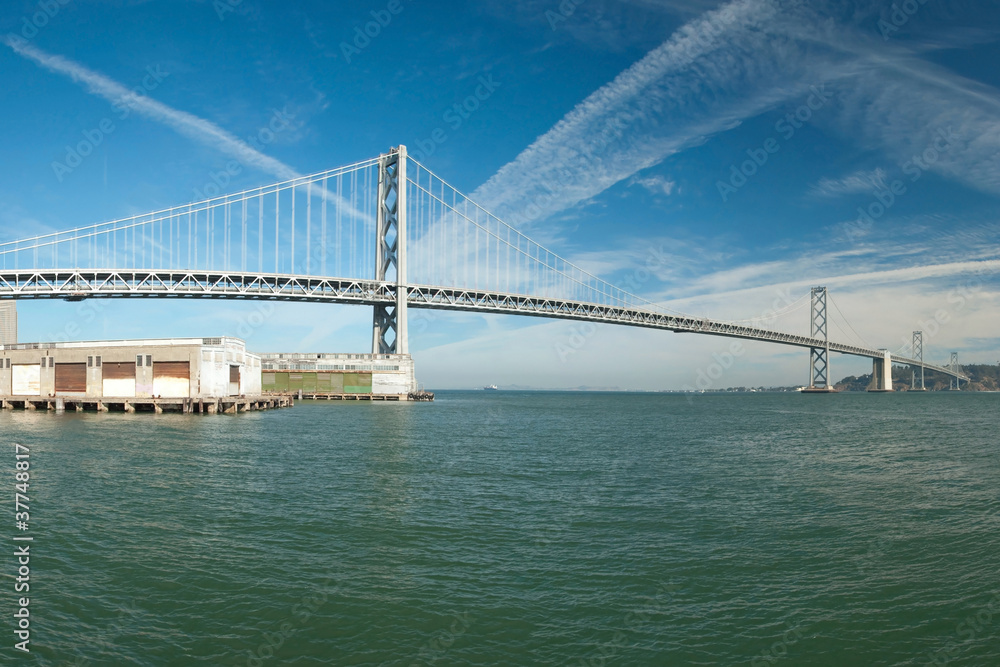 Fototapeta premium Suspension Oakland Bay Bridge in San Francisco to Yerba Buena Is