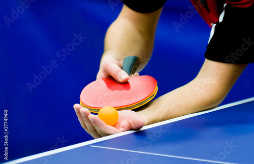service on table tennis photo