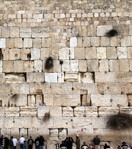 Western Wall. Jewish hanukkah.  December 22, 2011