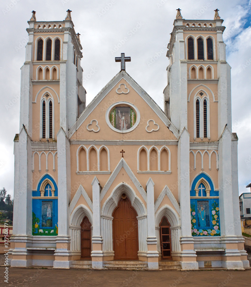 Exterior of Sacred heart church in Ooty, India
