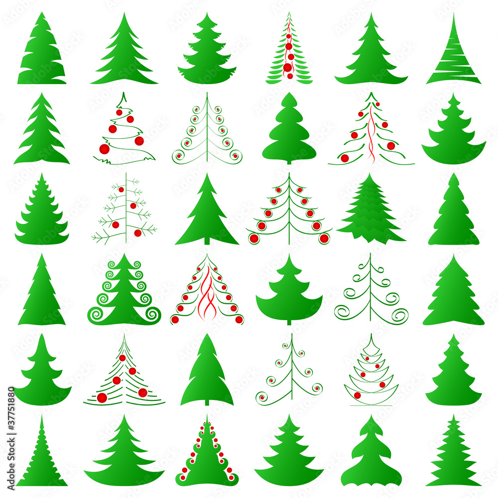 symbolic Christmas trees collection