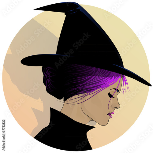 Sexy halloween witch profile