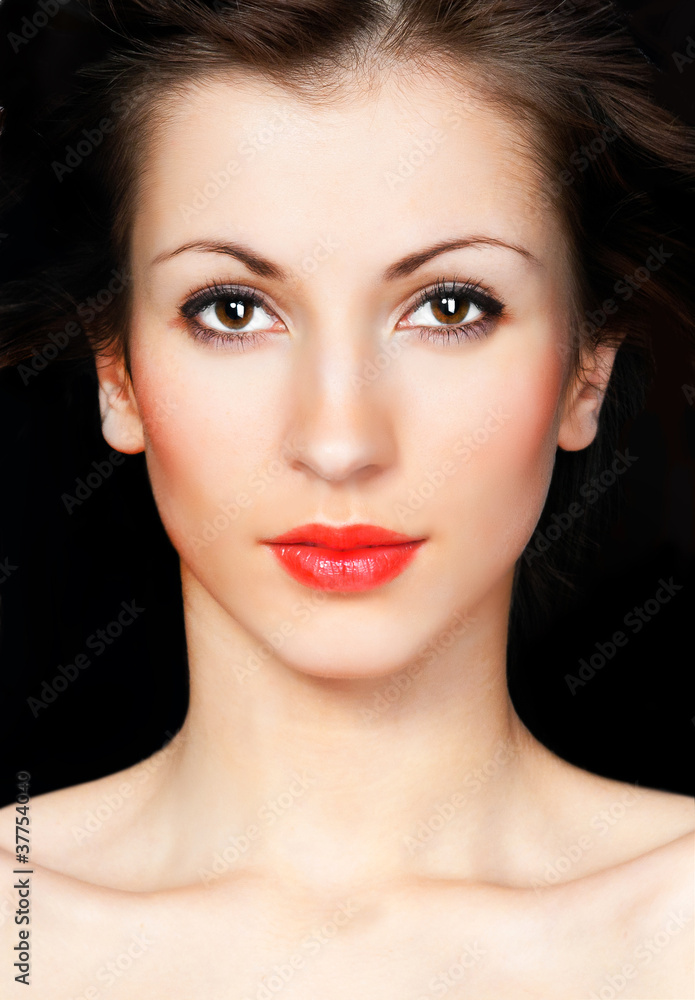 beautiful young woman's face beautiful young woman's face