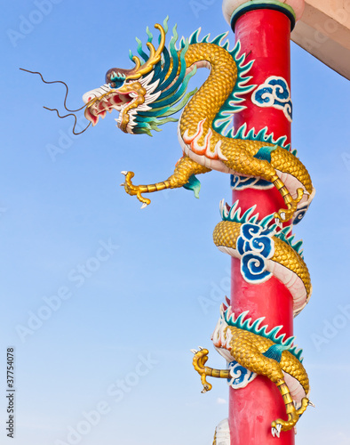 Wallpaper Mural dragon statue in chinese temple Torontodigital.ca