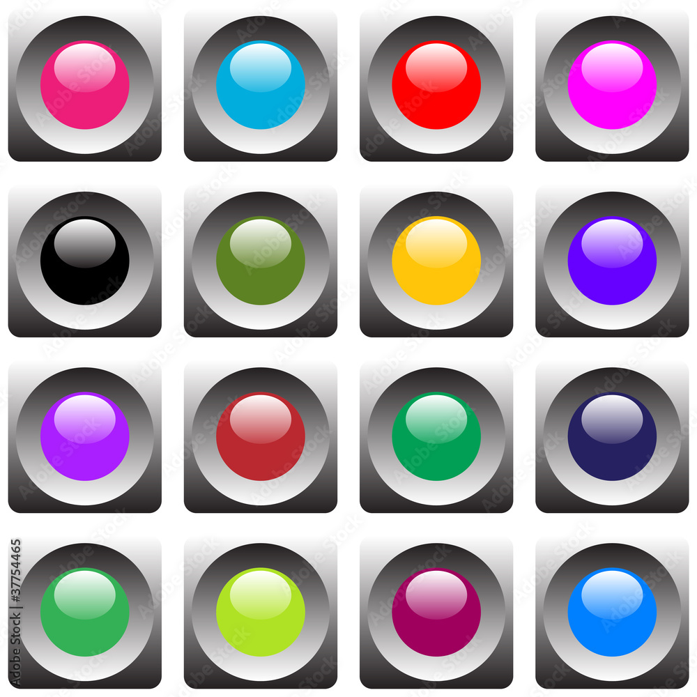 stylish vector button set stylish vector button set