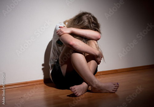 Depressed young lonely woman