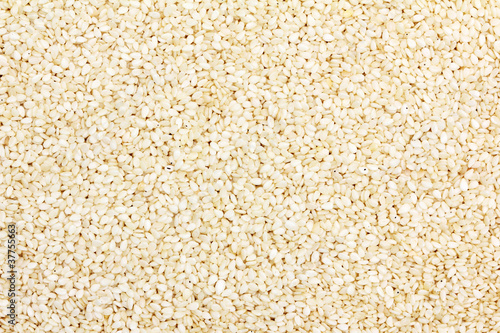 Close yp of white Sesame seeds for background