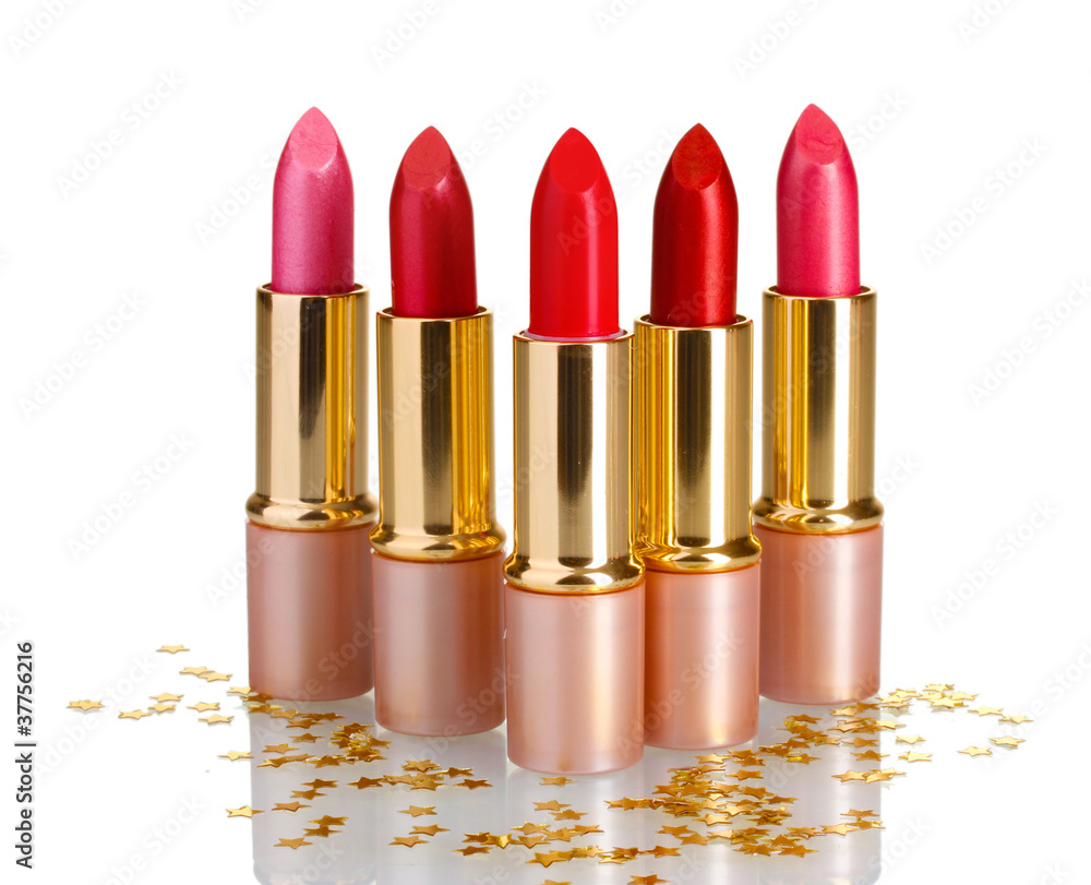 Obraz premium beautiful lipsticks isolated on white