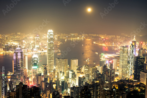 night scene of Hongkong © zhu difeng