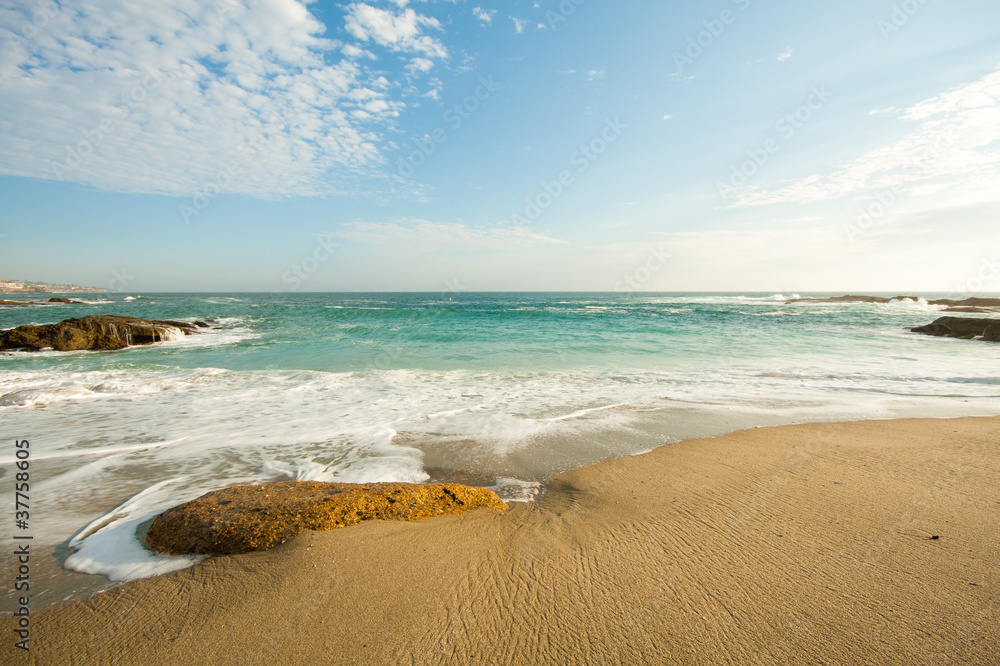 Beautiful beach in a nice weather day