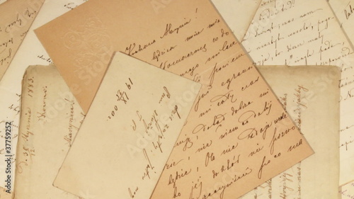 Antique letters full frame background