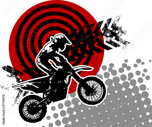 Motocross background, vector illustration #37761470