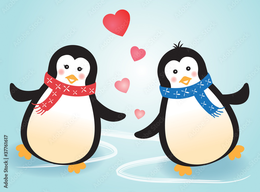 Fototapeta premium penguin couple