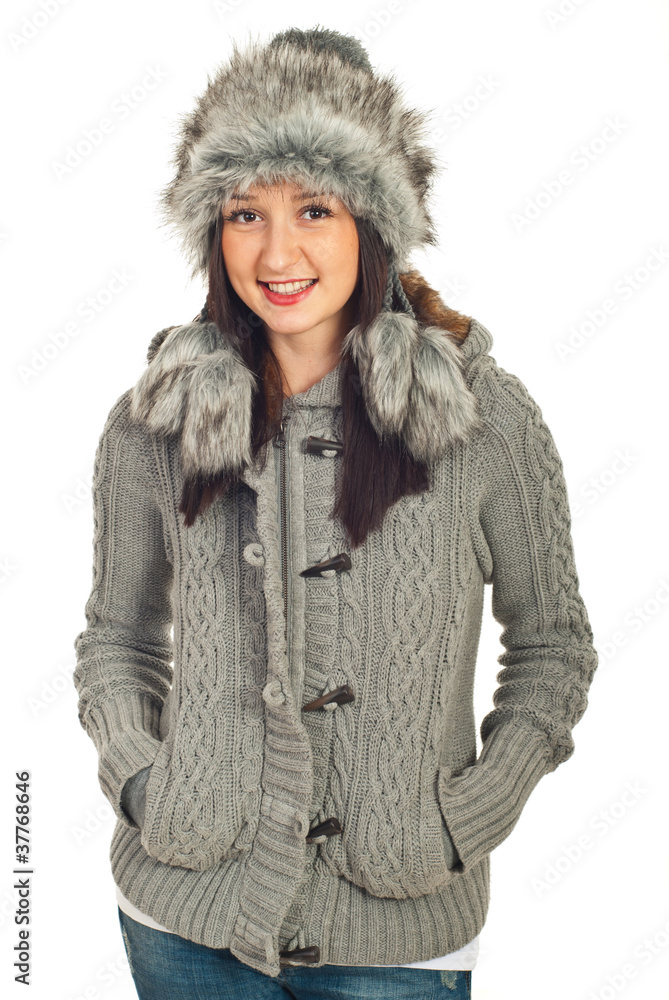 Beauty model woman in winter clothes Beauty model woman in winter clothes