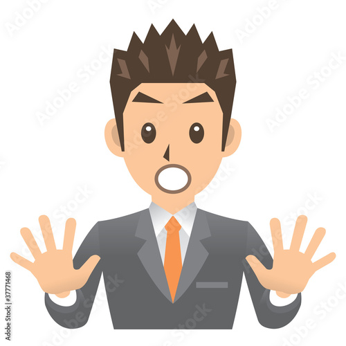 ビジネスマン B 表情2 驚く