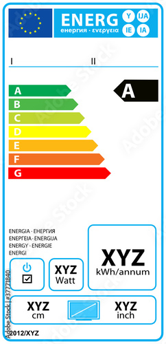 labal énergétique téléviseur XYZ