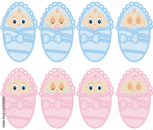 newborn boy and girl
