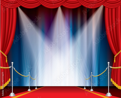 red stage spots