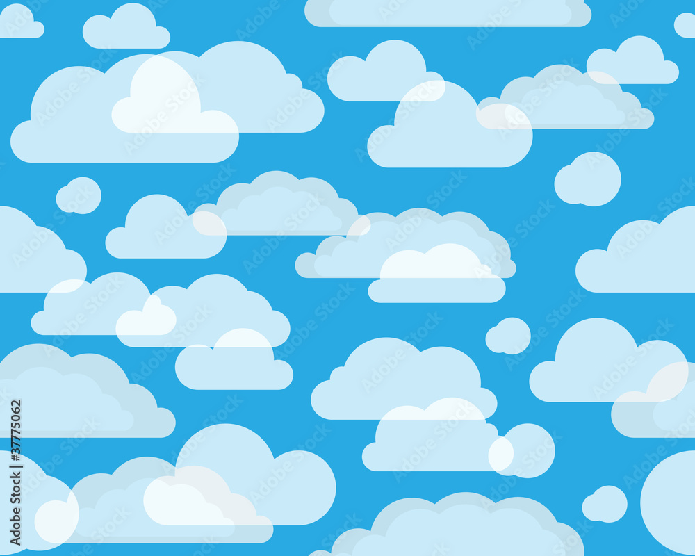Clouds on green-blue sky. seamless background Clouds on green-blue sky. seamless background