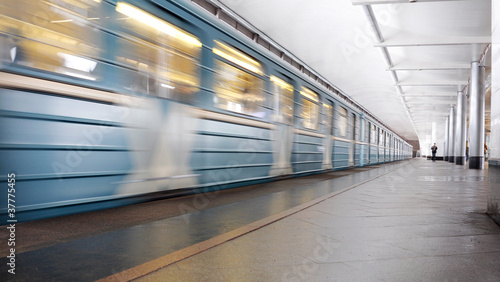 Photography Moving metro train