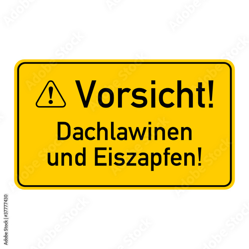warnschild dachlawinen II