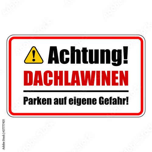 warnschild dachlawinen III