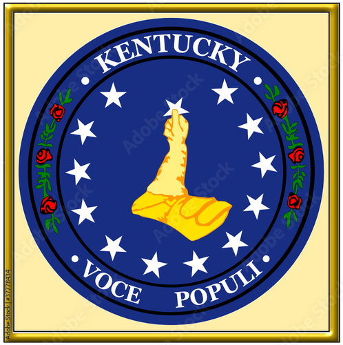 usa states county city kentucky seqal emblem coat photo