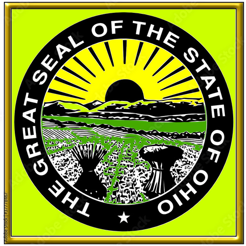 usa states county city ohio seal coat emblem