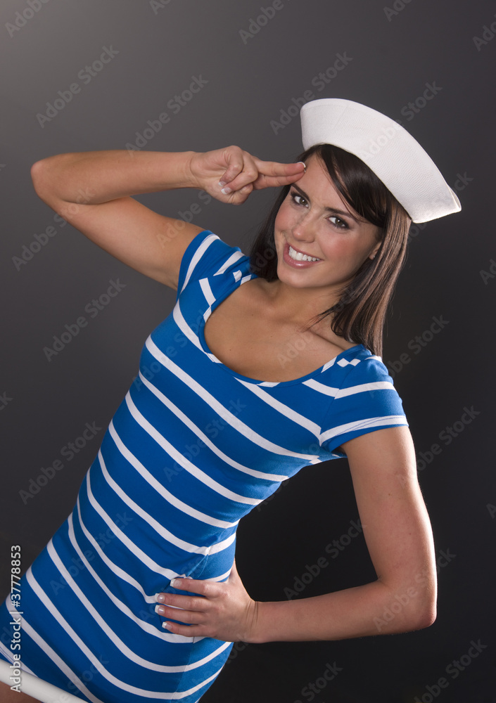 Fototapeta premium Pretty Sailor Salute