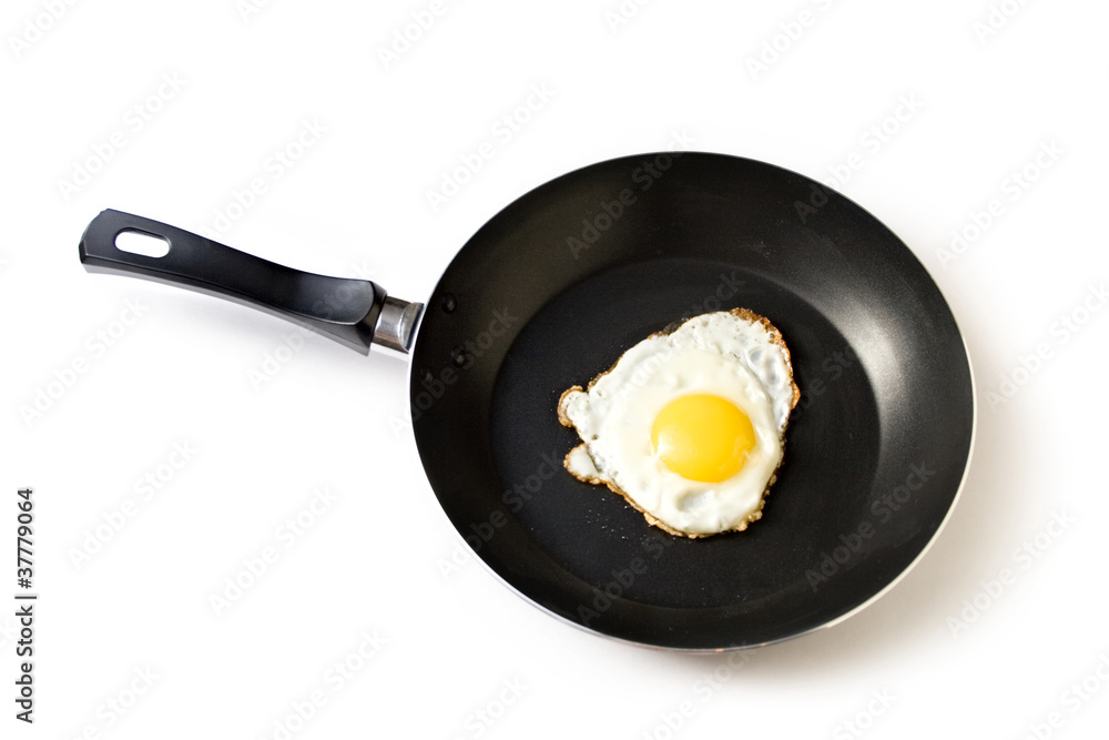 Fried egg in a griddle Fried egg in a griddle