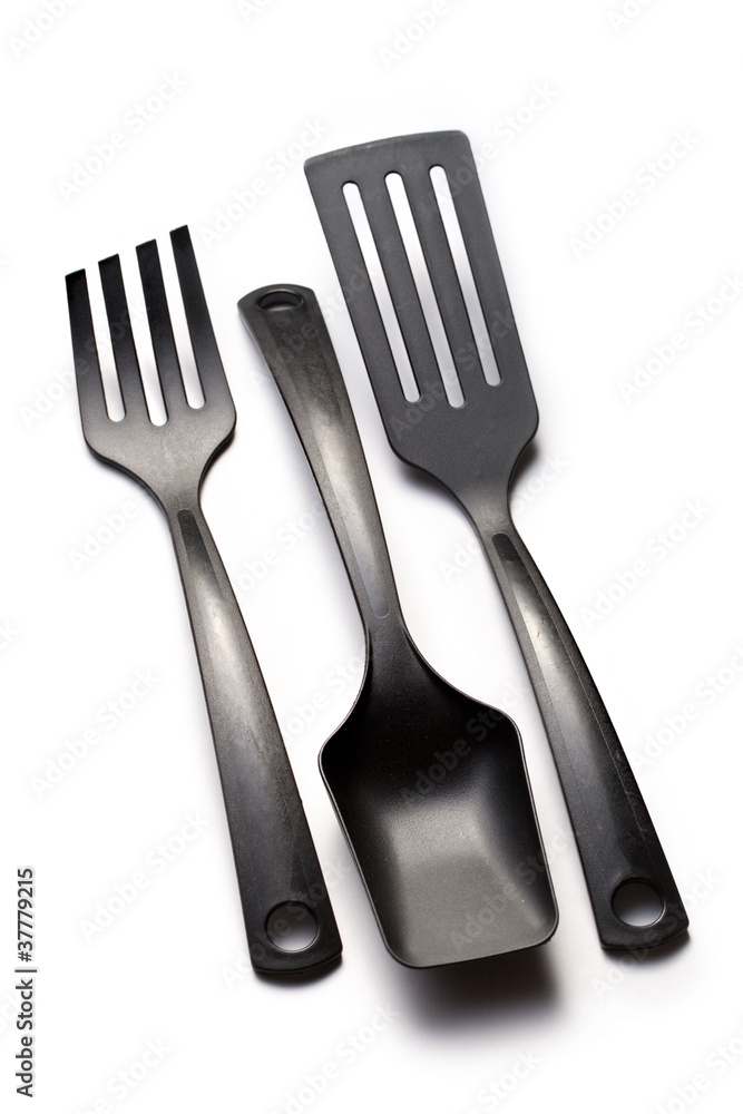 Kitchen utensils on the white background Kitchen utensils on the white background