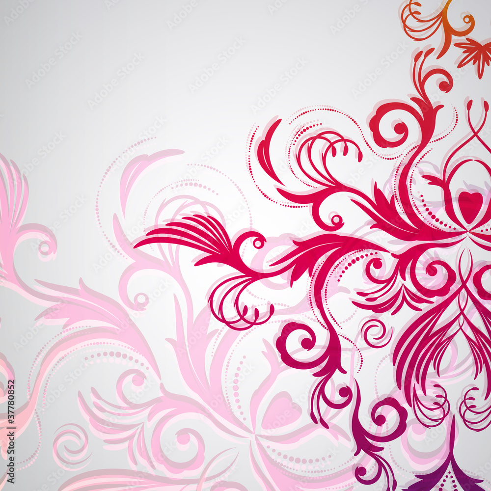 Abstract floral background with oriental flowers. Abstract floral background with oriental flowers.