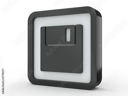 Free Download Button Diskette schwarz - GFXLoad
