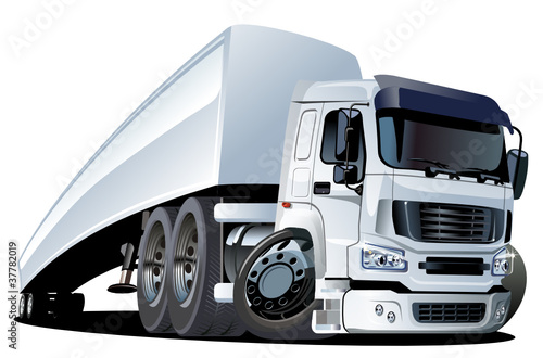 vector cartoon semi truck