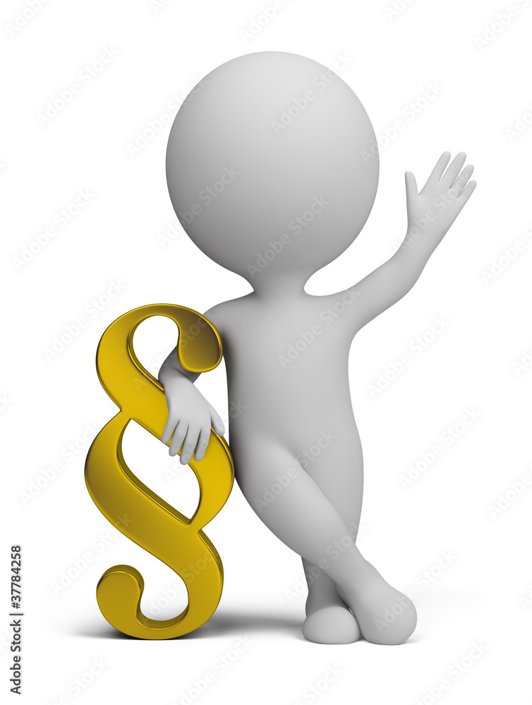 3d small people - paragraph symbol 3d small people - paragraph symbol
