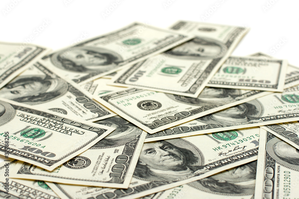 stack of one hundred dollar bills U.S. stack of one hundred dollar bills U.S.
