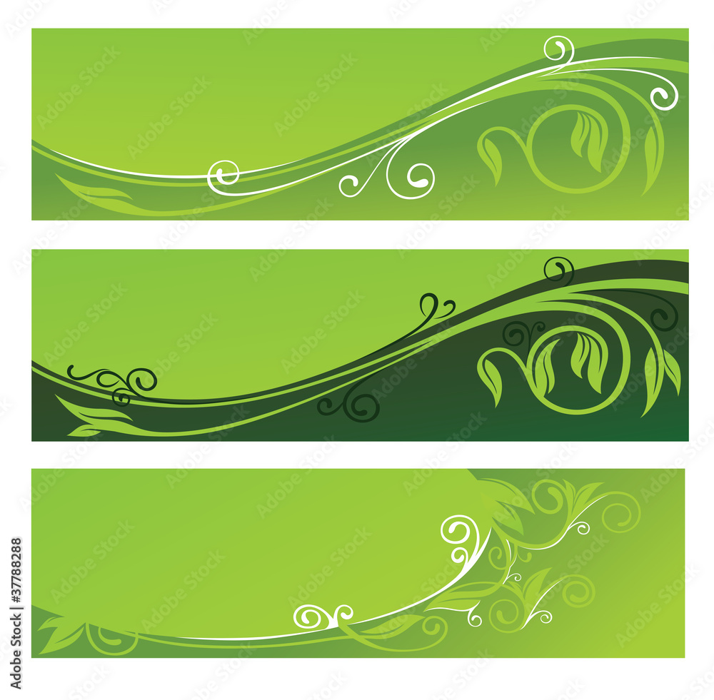 vector collection of eco headers