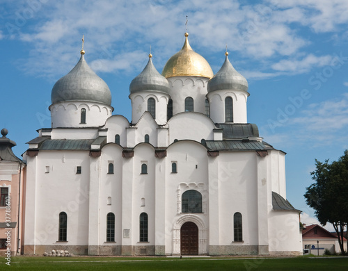 Obraz na płótnie Saint Sophia cathedral in Kremlin of Great Novgorod Russia w salonie