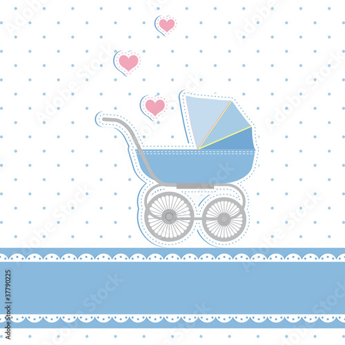 New baby boy shower invitation card