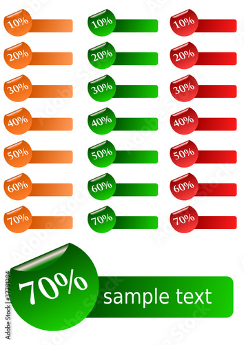 Glossy stickers (vector)