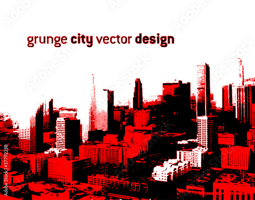 grunge style city design (Vector)