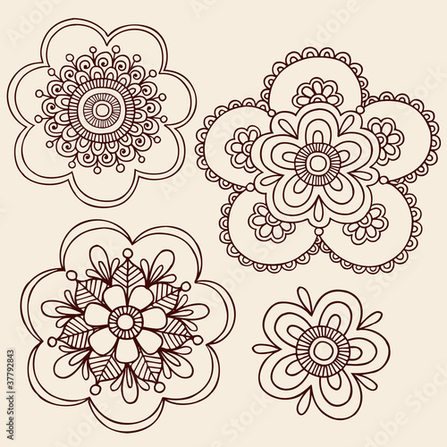 Plakat kwiat wzór mandala
