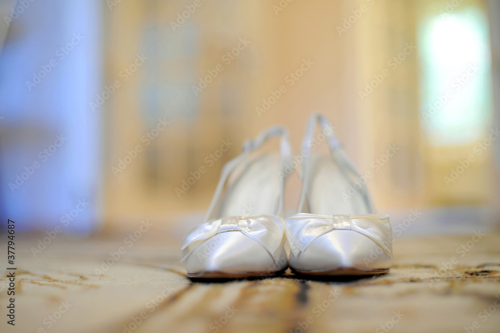 Elegant pair of woman's wedding shoes Elegant pair of woman's wedding shoes