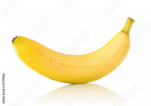 fresh ripe banana isolated on white background