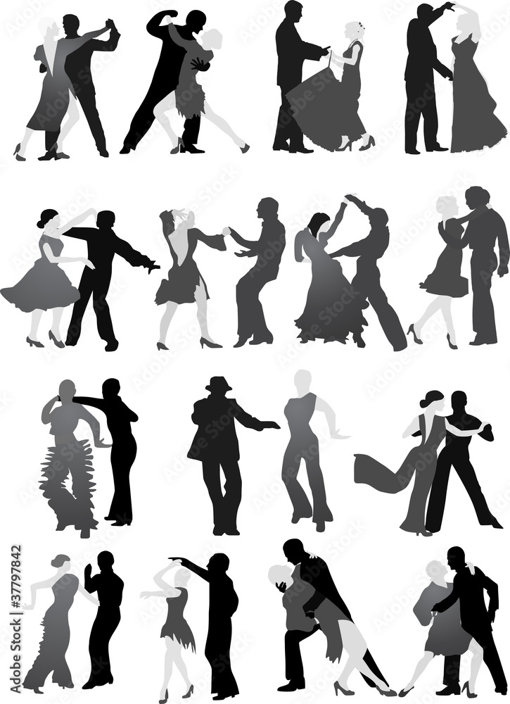 Fototapeta premium fifteen dancer couples