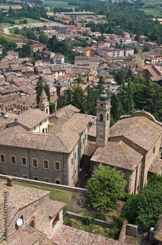 Panoramic view of Castell'arquato. Emilia-Romagna. Italy.