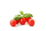 cherry tomatoes with basil