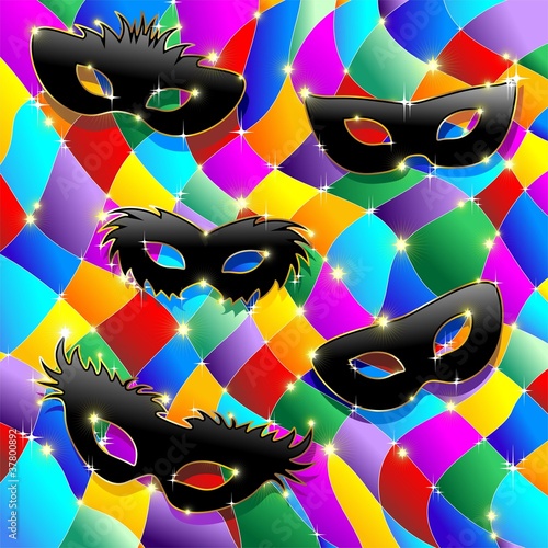 Arlecchino Maschera Sfondo-Harlequin Mask Background-Vector