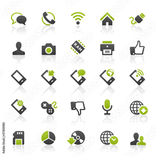 Green Black Web Icons